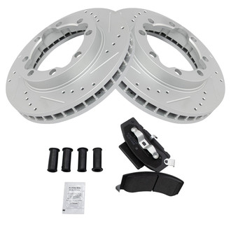 TRQ® - Performance Semi-Metallic Front Brake Kit