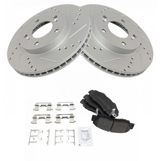 TRQ® - Performance Semi-Metallic Front Brake Kit