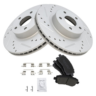 TRQ® - Performance Ceramic Front Brake Kit