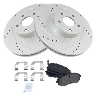 TRQ® - Performance Semi-Metallic Front Brake Kit