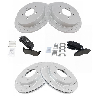 TRQ® - Performance Ceramic Front and Rear Brake Kit