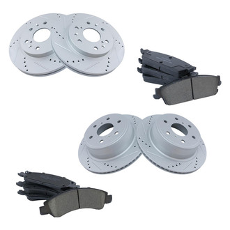 TRQ® - Performance Ceramic Front and Rear Brake Kit