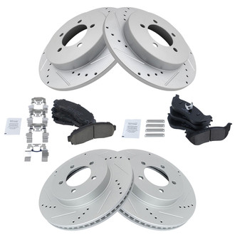 TRQ® - Performance Ceramic Front and Rear Brake Kit