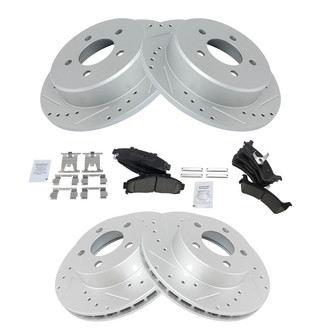TRQ® - Performance Ceramic Front and Rear Brake Kit