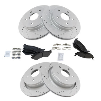 TRQ® - Performance Semi-Metallic Brake Kit