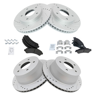 TRQ® - Performance Semi-Metallic Front and Rear Brake Kit