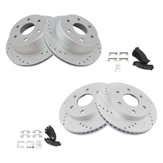 TRQ® - Performance Ceramic Front and Rear Brake Kit