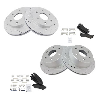 TRQ® - Performance Semi-Metallic Front and Rear Brake Kit