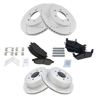 TRQ® - Performance Ceramic Front and Rear Brake Kit