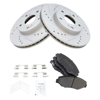 TRQ® - Performance Semi-Metallic Front Brake Kit