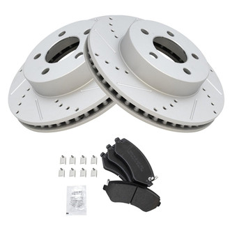 TRQ® - Performance Semi-Metallic Front Brake Kit