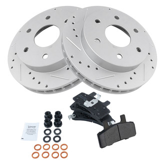 TRQ® - Performance Semi-Metallic Front Brake Kit