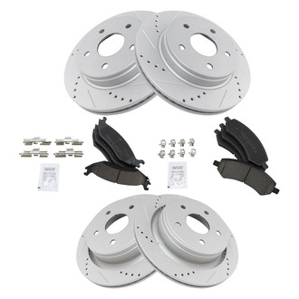 TRQ® - Performance Ceramic Front and Rear Brake Kit