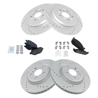 TRQ® - Performance Ceramic Front and Rear Brake Kit
