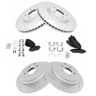 TRQ® - Performance Ceramic Front and Rear Brake Kit