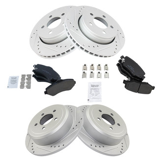 TRQ® - Performance Ceramic Front and Rear Brake Kit