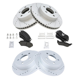 TRQ® - Performance Ceramic Front and Rear Brake Kit