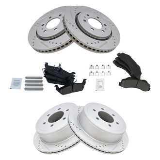 TRQ® - Performance Ceramic Front and Rear Brake Kit