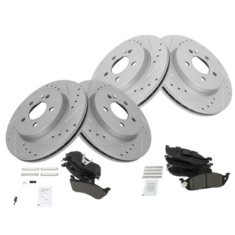TRQ® - Performance Ceramic Front and Rear Brake Kit