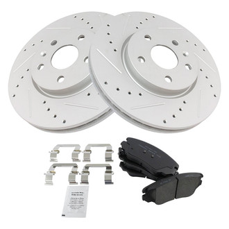 TRQ® - Performance Ceramic Front Brake Kit
