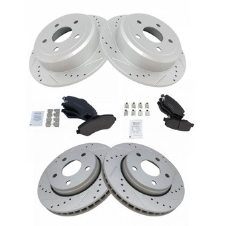 TRQ® - Performance Ceramic Front and Rear Brake Kit