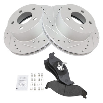 TRQ® - Performance Semi-Metallic Front Brake Kit