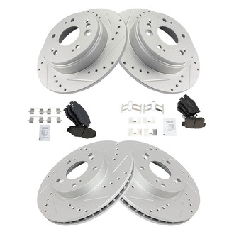 TRQ® - Performance Ceramic Front and Rear Brake Kit
