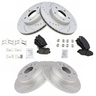 TRQ® - Performance Ceramic Front and Rear Brake Kit