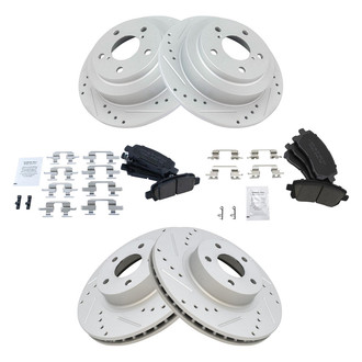 TRQ® - Performance Ceramic Front and Rear Brake Kit