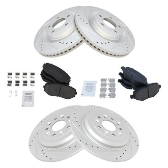 TRQ® - Performance Ceramic Front and Rear Brake Kit