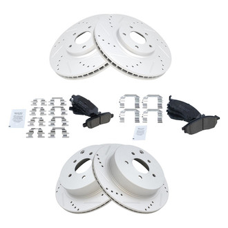 TRQ® - Performance Ceramic Front and Rear Brake Kit