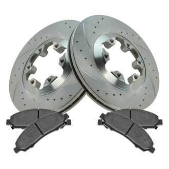 TRQ® - Performance Semi-Metallic Front Brake Kit