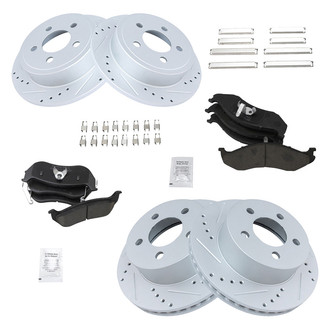 TRQ® - Performance Ceramic Front and Rear Brake Kit