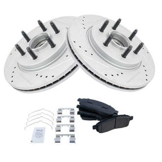 TRQ® - Performance Semi-Metallic Front Brake Kit