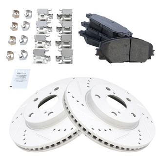 TRQ® - Performance Semi-Metallic Front Brake Kit