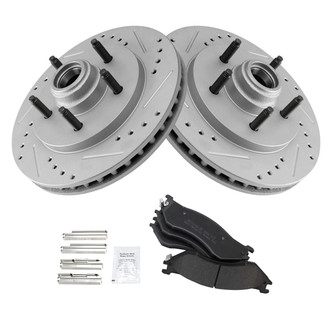 TRQ® - Performance Semi-Metallic Front Brake Kit
