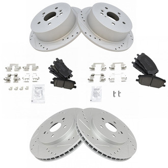 TRQ® - Performance Ceramic Front and Rear Brake Kit