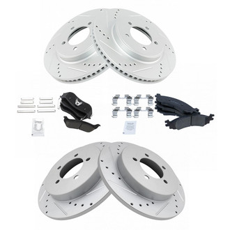 TRQ® - Performance Ceramic Front and Rear Brake Kit