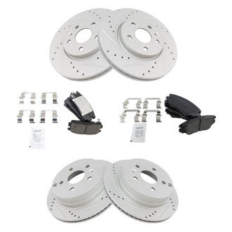 TRQ® - Performance Ceramic Front and Rear Brake Kit