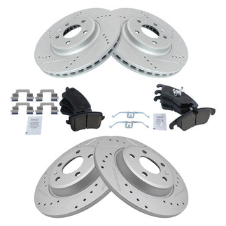 TRQ® - Performance Ceramic Front and Rear Brake Kit
