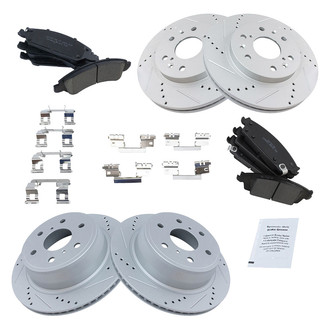 TRQ® - Performance Ceramic Front and Rear Brake Kit