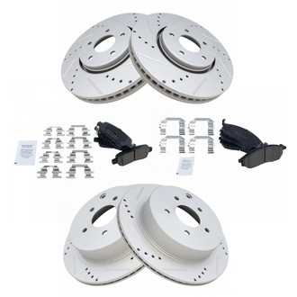TRQ® - Performance Ceramic Front and Rear Brake Kit