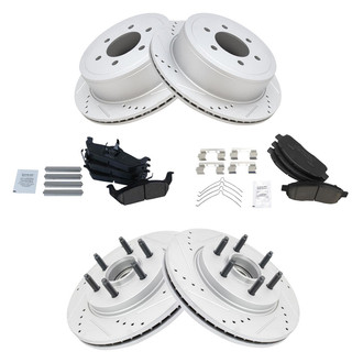 TRQ® - Performance Ceramic Front and Rear Brake Kit