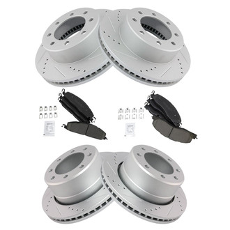 TRQ® - Performance Ceramic Front and Rear Brake Kit