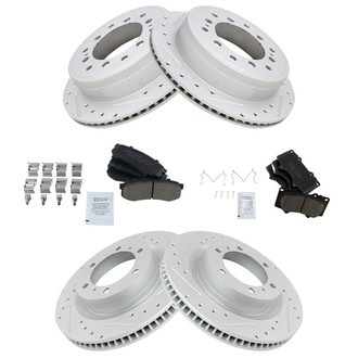 TRQ® - Performance Ceramic Front and Rear Brake Kit
