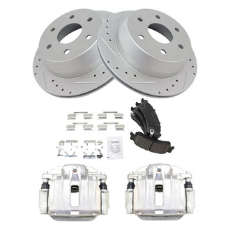 TRQ® - Performance Ceramic Rear Brake Kit with Calipers