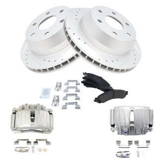 TRQ® - Performance Ceramic Rear Brake Kit with Calipers