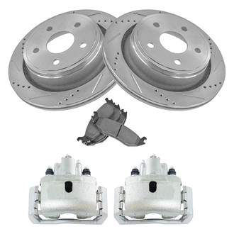 TRQ® - Performance Ceramic Rear Brake Kit with Calipers