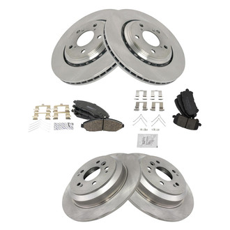 TRQ® - Front and Rear Disc Brake Kit with Ceramic Pads