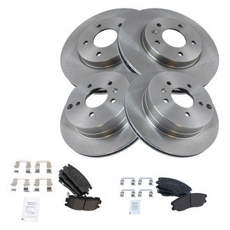 TRQ® - Disc Brake Kit with Semi-Metallic Pads